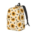 thumbnail image 2 of Balery Sunflowers And Bee Vintage Canvas Backpack for Men and Women - Large Capacity, Durable Travel Laptop Bag for School, Work, Hiking, and Outdoor Activities, 2 of 7