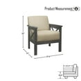 thumbnail image 5 of OakvillePark Rasar Fabric Upholstered Accent Chair, Brown, 5 of 6