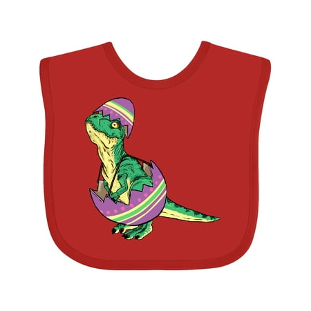 

Inktastic Easter Baby T-Rex in an Easter Egg Boys or Girls Baby Bib