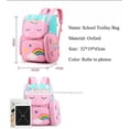 thumbnail image 4 of Mochila escolar con carrito YONGSHENG con bolsa de almuerzo para niñas y niños con ruedas, 4 of 4