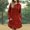 Red, variant on Womens Hoodie Dress, Long Sleeve Pullover Dress with Pocket for Casual Wear, Knee Length Dress