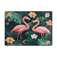 thumbnail image 5 of Yayeee Area Rugs for Living Room 5.2'x4' Non Slip Washable Bedroom Floor Carpet, Flamingo Leaves Pattern, 5 of 5