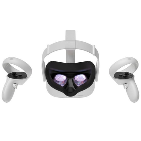 2020 Oculus Quest 2 All-In-One VR Headset, Touch Controllers, 64GB SSD, 1832x1920 up to 90 Hz Refresh Rate LCD, Glasses Compitble, 3D Audio