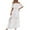 White, variant on Women Dress Spring And Summer Women's One-line Collar High-waisted Temperament Dress Short-sleeved One-line Shoulder And Ankle Dress Boho Dresses for Women Short Sleeve Beige S