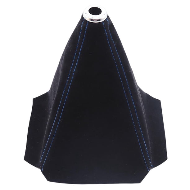 Palanca de cambios manual para coche de cuero de gamuza Cubierta impermeable para perilla de engranaje (Azul)