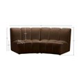thumbnail image 3 of Meridian Furniture Infinity Brown Velvet 2pc. Modular Sectional, 3 of 10