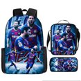 thumbnail image 1 of Soccer Star Printed Backpack Three-piece Set, Youth School Bag, Student Backpack-SinKeeU, 1 of 4