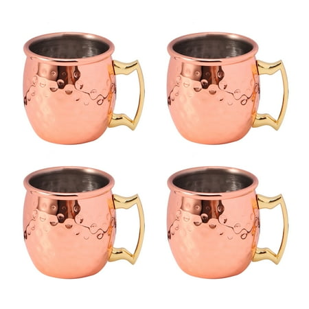 

Mini 2-Ounce Stainless Steel Moscow Mule Mug Espresso Mini Mugs Copper Plated Mug Shot Mugs Set of 4