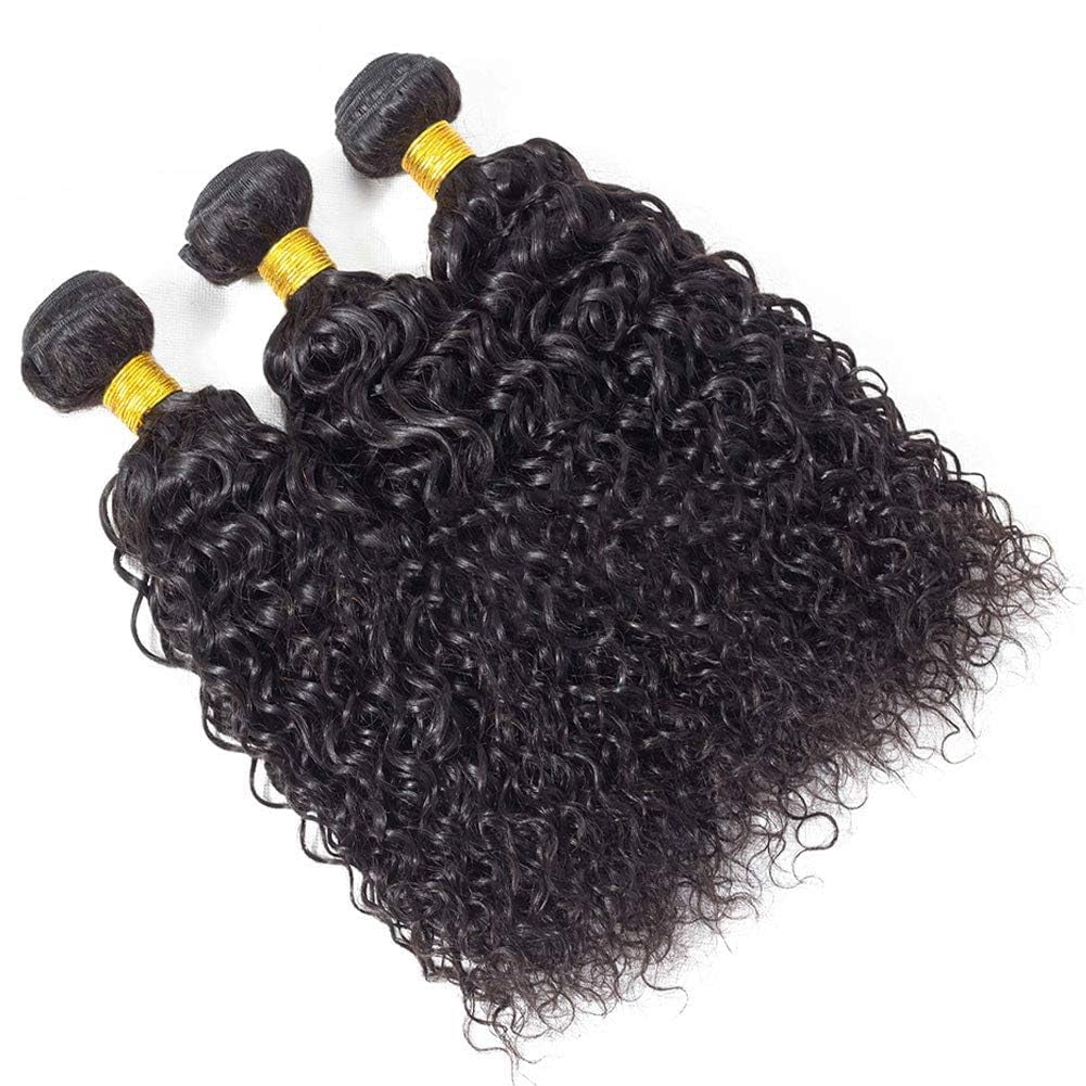 Ustar Jerry Curly Bundles Human Hair 10 inch Brazilian 100% Unprocessed Virgin Human Hair Double Weft Deep Curly Weave Natural Black