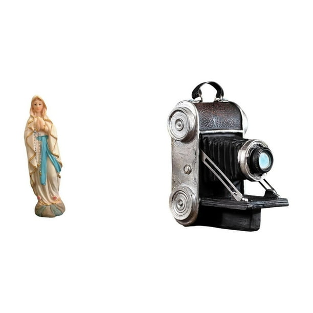 Escultura De La Virgen María Con Cámara, Obra De Arte En Resina, Figura Decorativa, Estatua Del Santísimo Jesús Lutero, Adorno único Para Exhibir En La Oficina, El Coche, Armarios O La