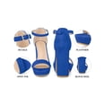 thumbnail image 3 of BLISSFUL STEP Platform Ankle Strap Open Toe Block Heel Sandals for Women Royal Blue 7.5, 3 of 6