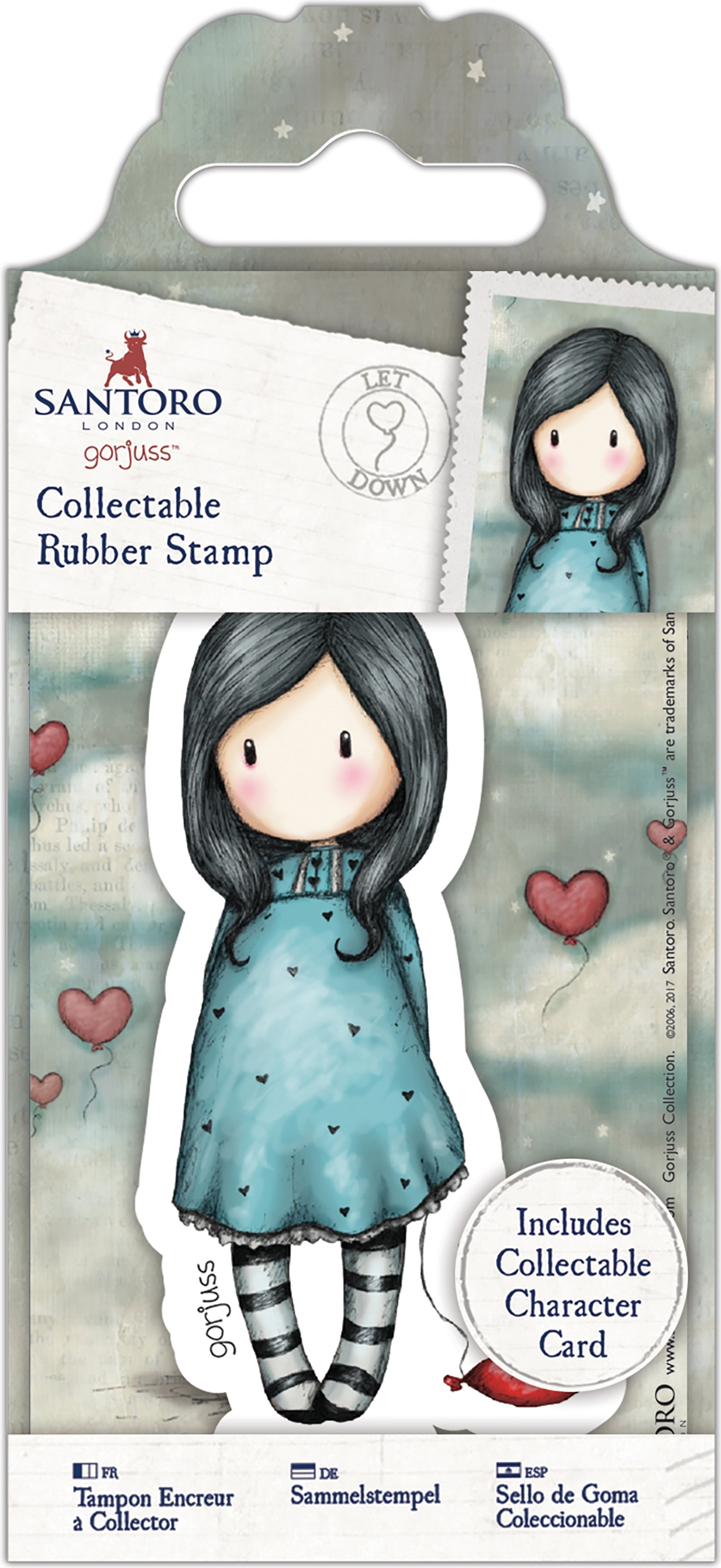 Santoro's Gorjuss Rubber StampNo. 60 Let Down