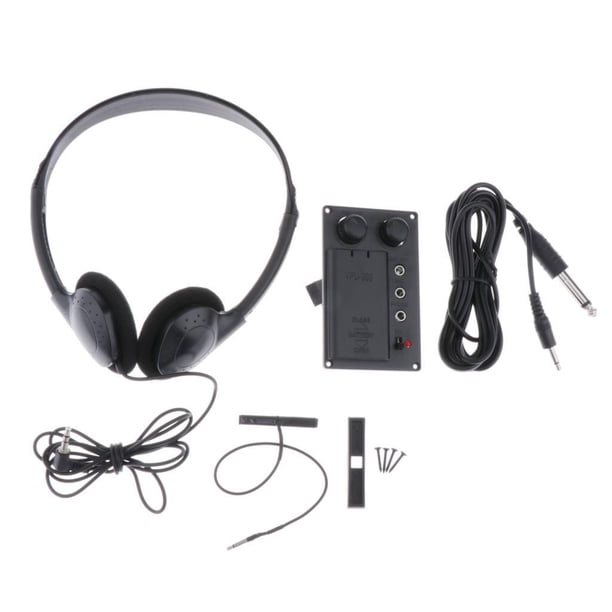 Greeniant Sistema de recogida piezoeléctrica de violín con cable de auriculares Juego piezoeléctrico Piezas de bricolaje Accesorios para instrumentos musicales