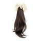 thumbnail image 1 of CAIROYAR Peluca de cola de caballo baja de color negro y marrón para mujer con pinzas para el cabello rizado, 1 of 7