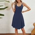thumbnail image 4 of Drses Sleeveless Dress for Women Summer Women's Fashion Fallow Sleeveless Round Neck Solid Color Suspenders Dresses Sundress for Women 2024, 4 of 5
