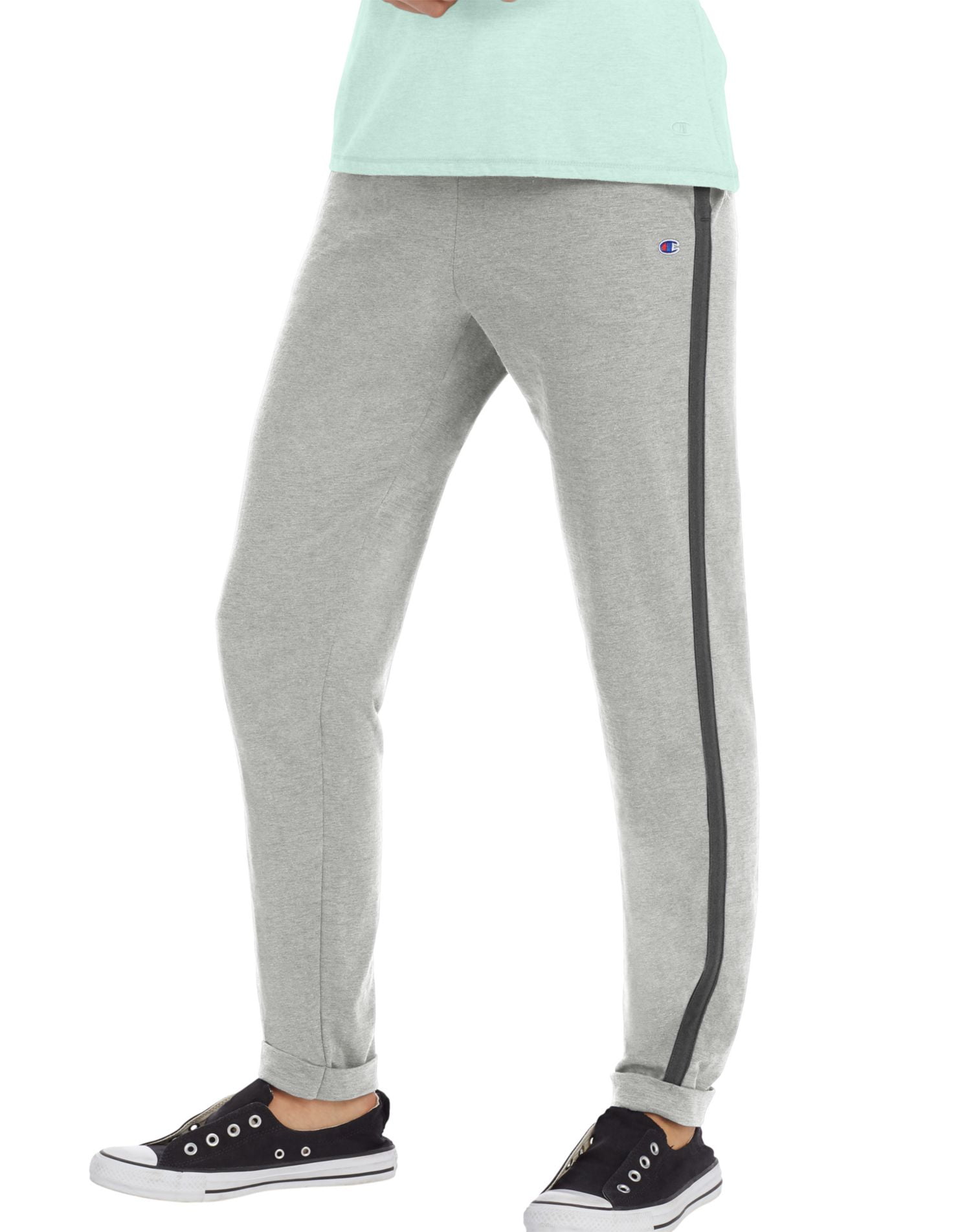 champion women's heathered jersey jogger pant