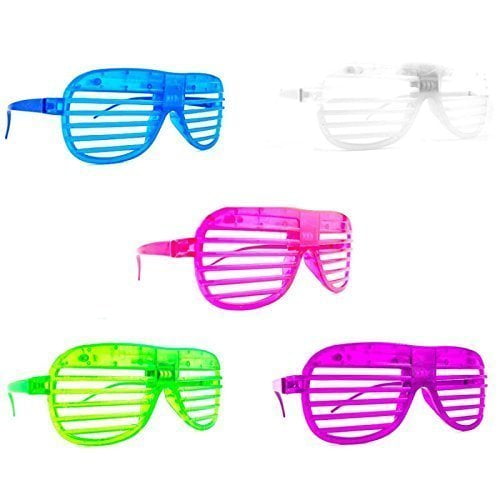 12 pcs Slotted Sunglasses Blinking Led Light Up Flashing Party Gift Bag Fillers 