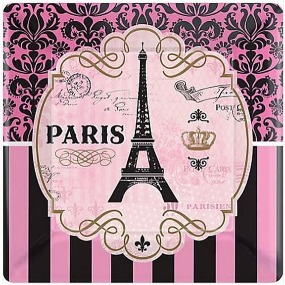 Bridal Shower 'A Day in Paris' Small Paper Plates (8ct)