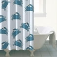 thumbnail image 4 of 72" x 72" Crab & Sea Life Shower Curtain - Watercolor Vintage Nautical Bathroom Decor with Rustproof Grommets & 12 Hooks, 4 of 4