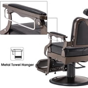 BarberPub Heavy Duty Metal Vintage Barber Chair Hydraulic Recline Salon Beauty Spa Chair 2925 Black