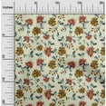 thumbnail image 2 of oneOone Cotton Jersey Beige Fabric Floral Sewing Material Print Fabric By The Yard 58 Inch Wide, 2 of 4