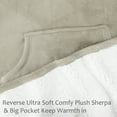 thumbnail image 4 of Sherpa Poncho Blanket Super Soft Comfy Plush Wearable Fleece Blanket  for Adult, 4 of 6