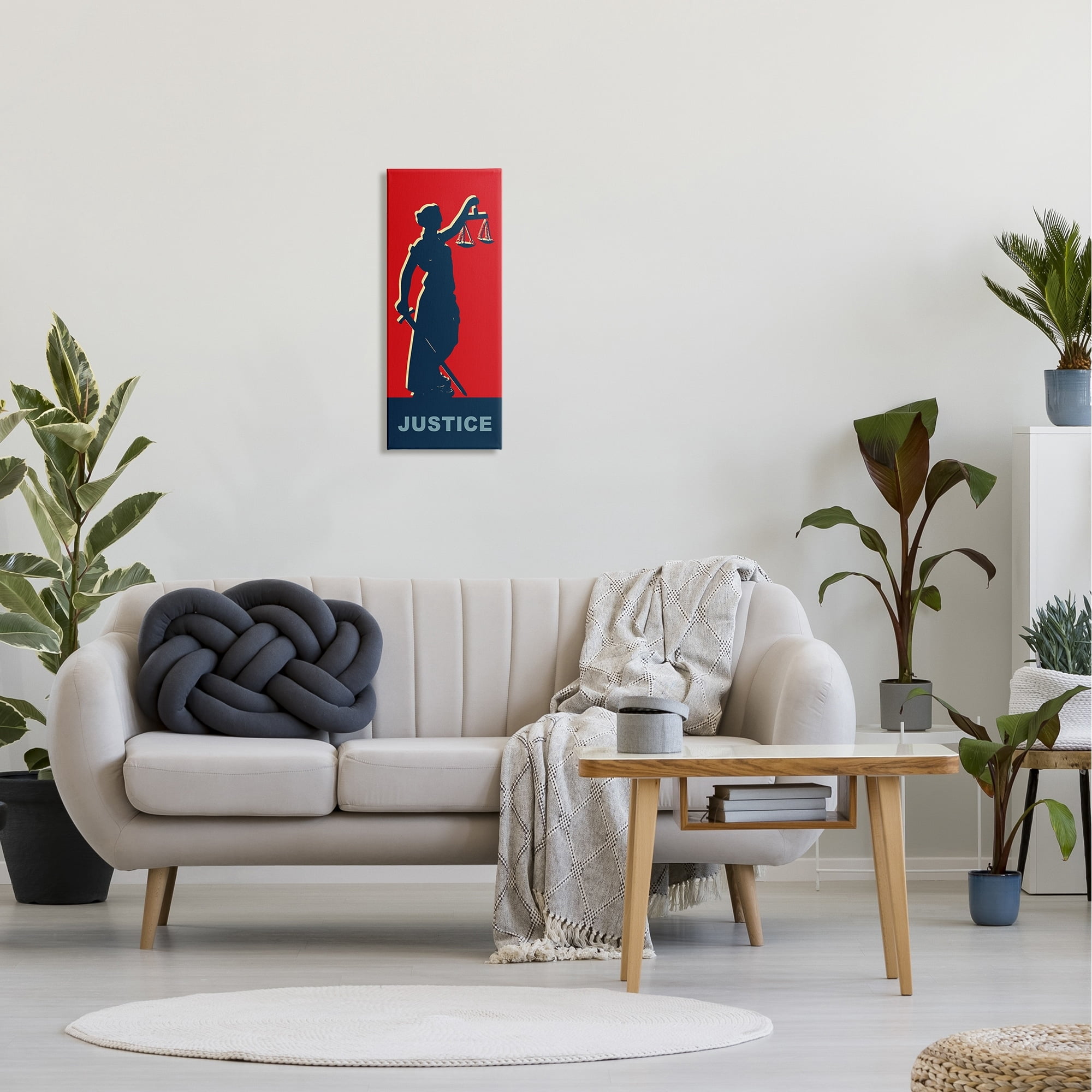 Stupell Industries Lady Justice Allegorical Personification Greco-Roman Mythology,10 x 24, Design by Daniel Sproul