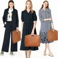 thumbnail image 4 of Waterproof Leather 14-16In 2PCS Laptop Bag, 2PCS Women's Laptop Tote Bag Set, for Laptop and iPad Cases, 4 of 8