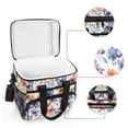 thumbnail image 6 of FORMRS Insulated Cooler Bag 24 Cans Capacity Soft Leakproof Lunch Box with Side Pockets, Watercolor Flowers Pattern, 6 of 7