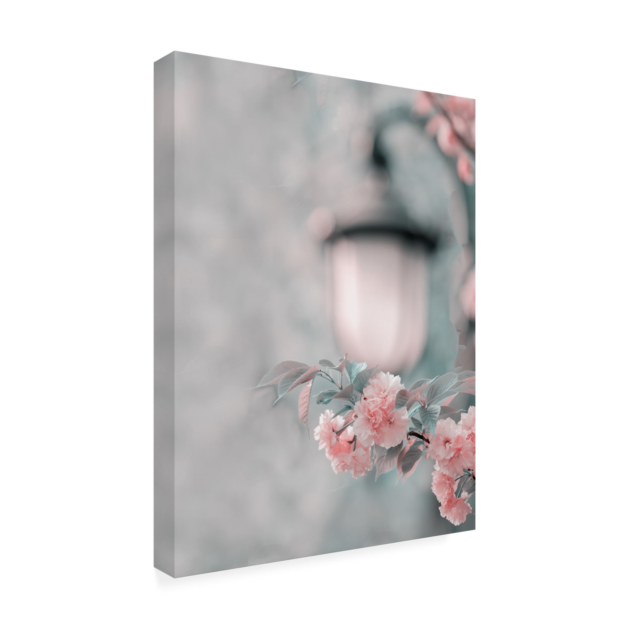 Trademark Fine Art Betty Liu Cherry blossom under street lamp Canvas Wall Art