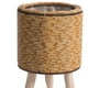 thumbnail image 2 of Maceta de madera tejida con patas para plantas, estilo rústico Cilindro Marrón Claro, 2 of 9