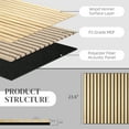 thumbnail image 6 of HOMCOM 4 Pack Acoustic Wall Panels, 24" x 24" Wood Wall Panels, Oak, 6 of 8