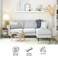 Mr. Kate Winston Reversible Sofa Sectional, Light Gray Linen