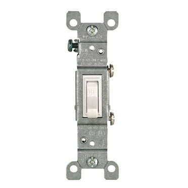 Leviton 2651-2W 15 Amp Single-Pole Toggle Switch Residential - White