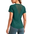 thumbnail image 4 of Maplenight Athletic T Shirts for Women Breathable Mesh Crew Neck Short Sleeve Tees Curved Hem Gym Workout Sport Shirts, 4 of 8