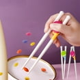 thumbnail image 1 of Kids Training Chopsticks Easy Use Reusable Chopstick Set for Children Ages 3-8 | Beginner Learning Tableware | Ergonomic Safe ABS Plastic | 6.3 Inch Pair | Green Red | Dishwasher Safe, 1 of 7