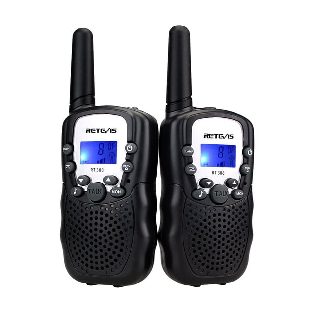 Walkie Talkies Retevis RT388 para niños de 6 a 12 años (negro)