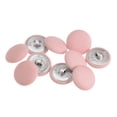 thumbnail image 1 of Unique Bargains 10pcs 28L Fabric Cloth Covered Button 18mm Round Metal Shank Sewing Buttons for Suits Dress Blouses, Pink, 1 of 5