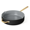 thumbnail image 4 of Beautiful 5.5 Quart Ceramic Non-Stick Sauté Pan with Strainer Lid, Black Sesame by Drew Barrymore, 4 of 6