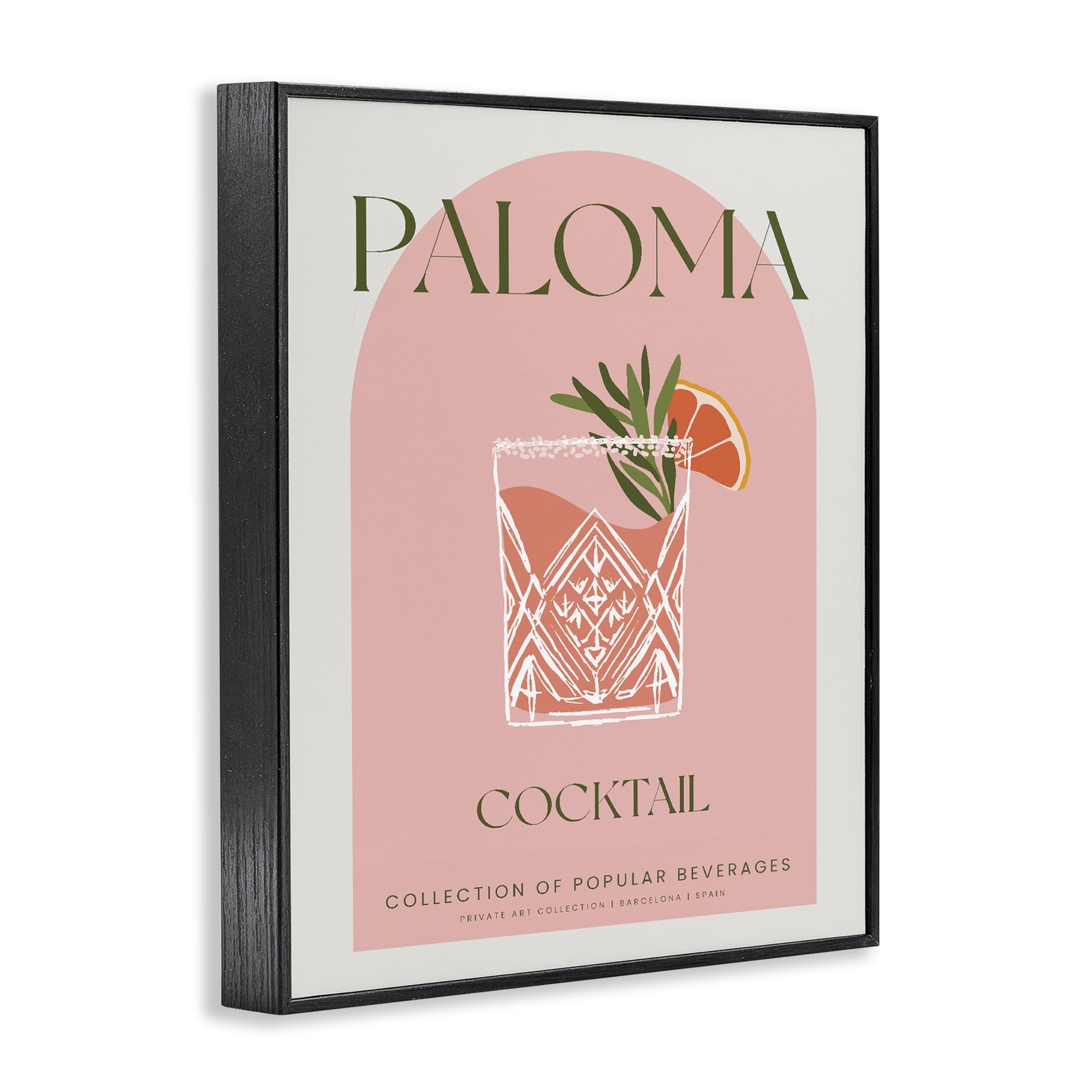 Stylish Retro Paloma Black Framed Giclee Art, design by Lil' Rue