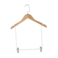 thumbnail image 2 of Perchas de madera para abrigos, armario, organizador de ropa, antideslizante, duradero, con ranuras para los hombros, gancho giratorio de 360 grados, para ropa de mujer SM SunniMix percha para pantalones, 2 of 8