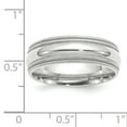 thumbnail image 2 of Primal Gold 10 Karat White Gold 7mm Double Milgrain Comfort Fit Band Size 10, 2 of 3