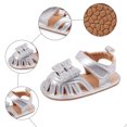 thumbnail image 3 of Zshosam Infant Girl Shoes Baby Infant Girls Boys Sandals Non Slip Rubber Sole Summer Beach Outdoor First Walker Crib Shoes Size 3,(Silver Infant 3), 3 of 6