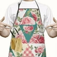 thumbnail image 2 of Pioneer Flower Floral Print Pattern Apron-Garden Aprons for Women with Pockets-Cotton Linen Waterproof Kitchen Cooking Gardening Aprons Adjustable for Kitchen,Cooking,BBQ and Salon 33x27 Inch, 2 of 7