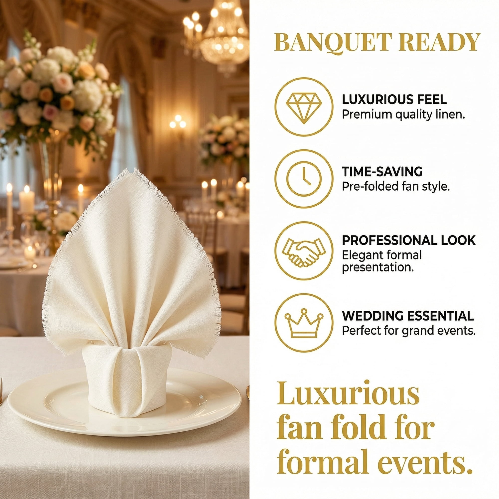 Unique Bargains 12Pcs Washable Cotton Dining Events Cloth Nspkins Beige 17x17inch