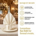 thumbnail image 3 of REGALWOVEN 12 Pack Cloth Napkins, Farmhouse Cotton Washable and Reusable Table Dinner Napkins for Restaurant, Weddings Beige 17x17inch, 3 of 6