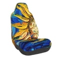 thumbnail image 1 of Wukai vintage Starry Sunflower Full Set Car Seat Covers with Soft Padding Universal Auto Front Seats Protector and Cushion Mat, 1 of 5