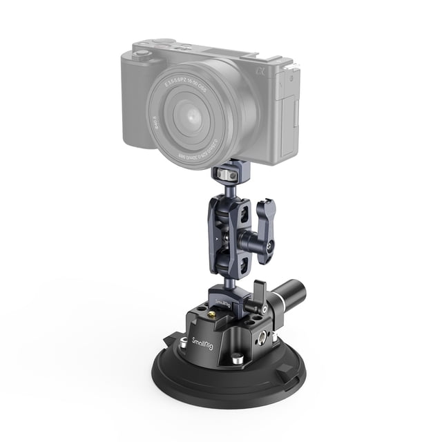 Soporte con ventosa para cámara SMALLRIG 4 con cabeza esférica Magic Arm, 3 kg