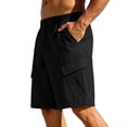 thumbnail image 6 of IhhxPro Men's Outdoor Cargo Shorts Elastic Waist Quick Dry Multi-Pocket Men Summer Work Hiking Casual Loose Fit Lightweight Cotton Travel S-3XL, 6 of 6