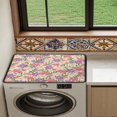 thumbnail image 4 of ZIATUBLES Lily Floral Washing Machine Top Dust Cover Pad Water Resistant Washer and Dryer Top Protector Mat for Laundry Room Washable Home Kitchen Decor Accessories, 24 x 19.7 Inch, 4 of 7